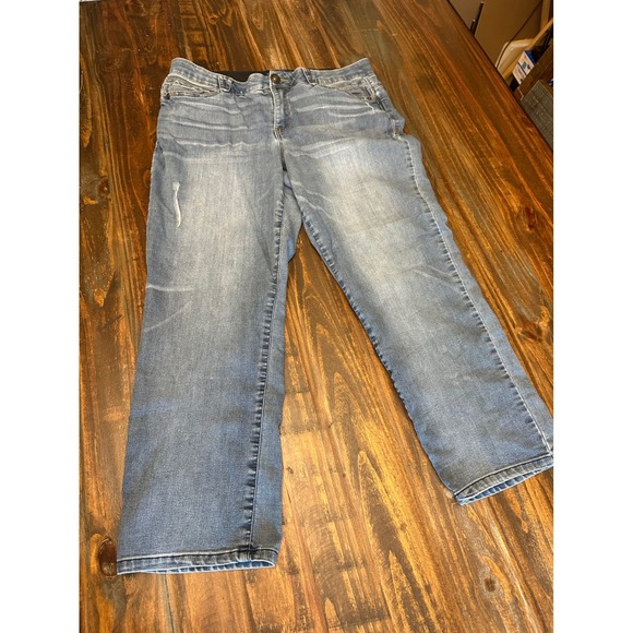 Democracy‎ AbSolution Jeans Womens Denim Stretch Comfort Waist Blue 14P - Picture 1 of 6